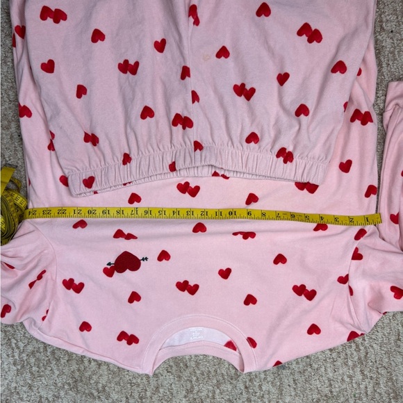 Carter’s 2 Piece Fleece Pink Heart Print Pajamas Size XL. #001L - Picture 12 of 14